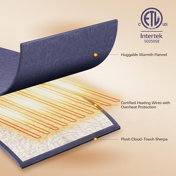 Electric Heated Blanket Twin 62" x 84" - Image 5