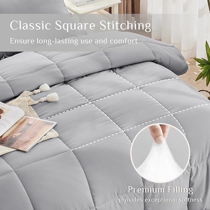 JOLLYVOGUE California King Comforter Set, Ultra-Soft Bed in a Bag Cal King Size - Image 3