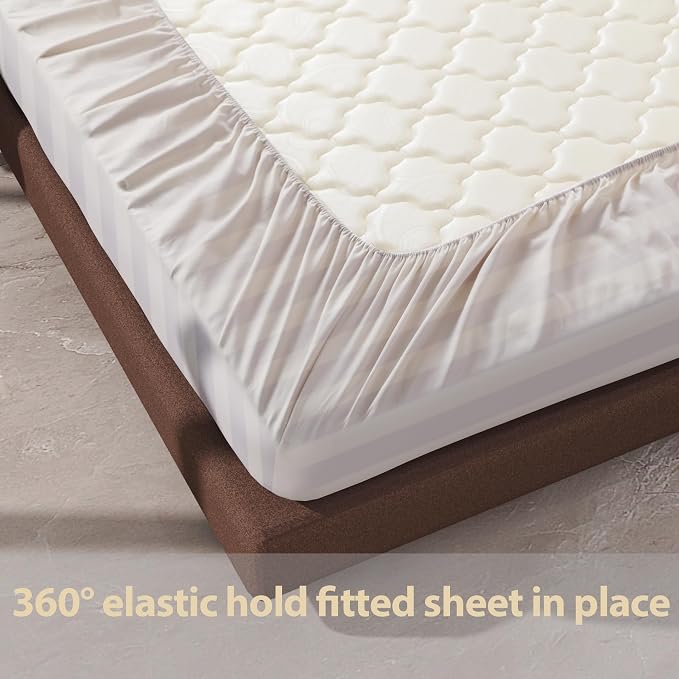 100% Egyptian Cotton Fitted Sheet CK Size, 600 Thread Count, Single Fitted - Image 6