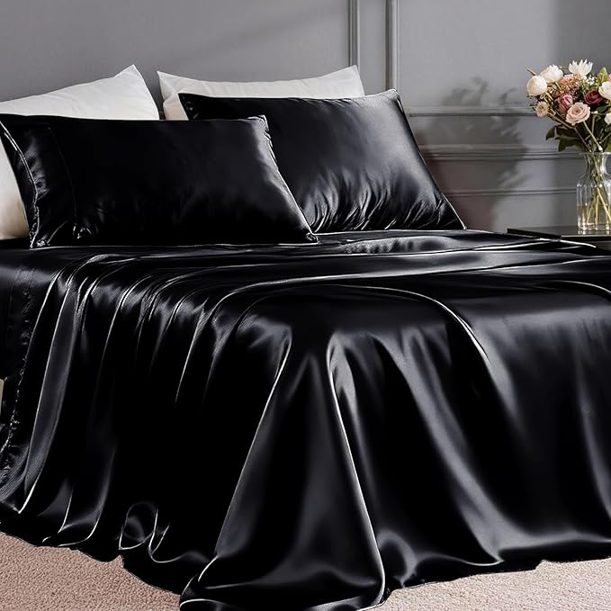 FreshCulture Satin Sheets Twin Size Bed Set by FreshCulture