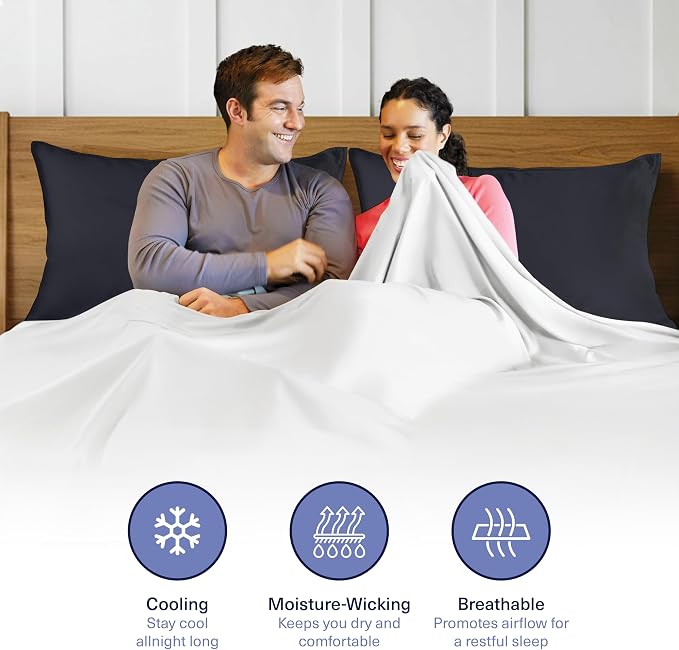 Kickoff Viscose Bamboo Pillowcase, 100% Organic Hidden Zippered Viscose Bamboo - Image 7