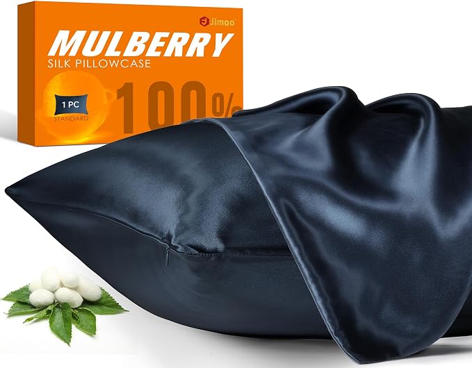 100% Mulberry Silk Pillowcase for Hair and Skin, 22 Momme Pure Natural Silk by JJIMOO