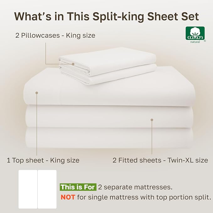 California Design Den Split King Sheet Set - Image 4