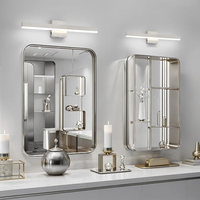 Nickel Bathroom Vanity Light 23.6 inch, 20W Dimmable 5CCT LED Bathroom Light - Image 8