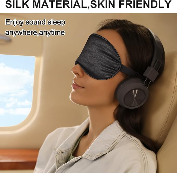 Newcotte 50 Pcs Silk Sleep Eye Mask - Image 4