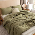 ROSGONIA California King Comforter Set Olive Green, All Season Bedding Blanket by ROSGONIA