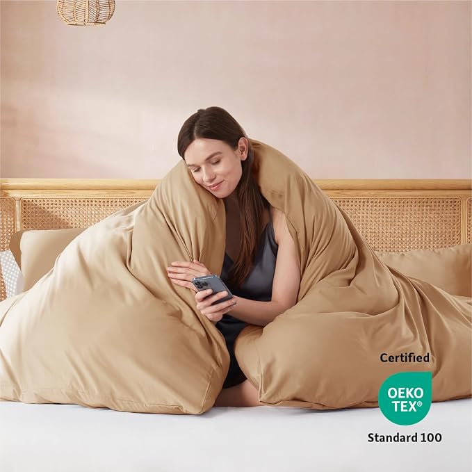 Nestl Mocha Brown Duvet Cover King Size - Image 3