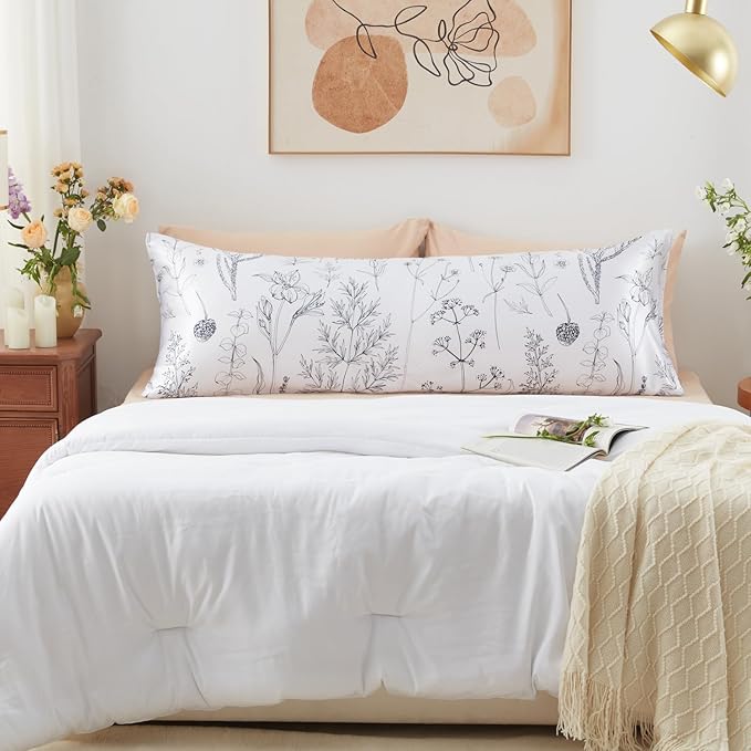 EXQ Home Satin Body Pillow Pillowcase Super Soft Silk Pillowcase, Body Pillow - Image 2