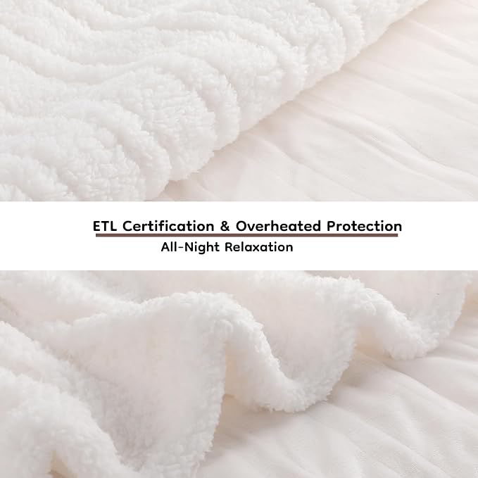 LaffyLo Heated Throw Blanket 50 x 60, Fast Heating Electric Blanket, Dual-Sided - Image 2