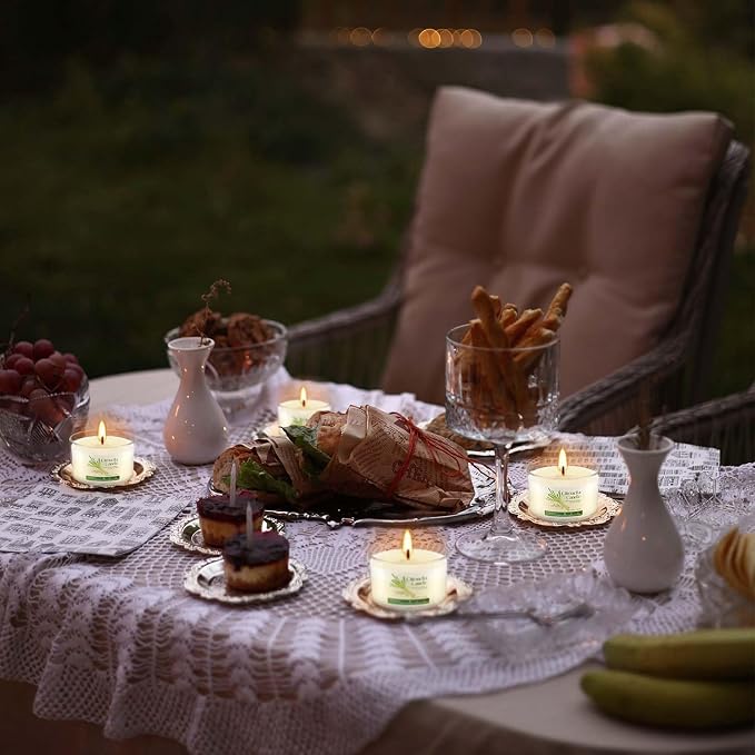 40-Pack Citronella Scented Tealight Candles -Outdoor Candles Natural Soy Wax - Image 9