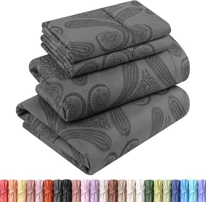 Utopia Bedding Queen Sheet Set, Soft Microfiber 4 Piece Bed Sheets by UTOPIABEDDING