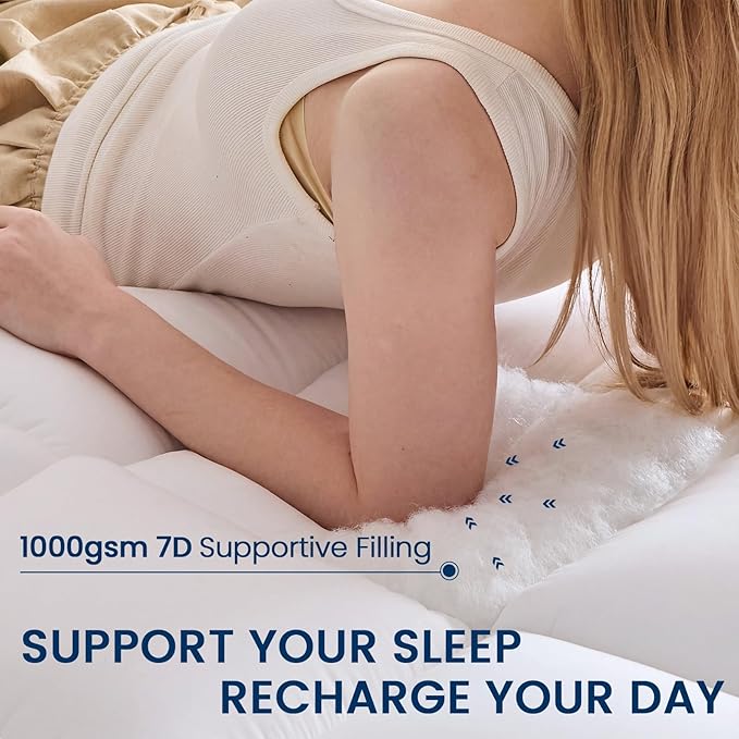 YUGYVOB Queen Size Mattress Topper Extra Thick, and Breathable Mattress Pad - Image 3