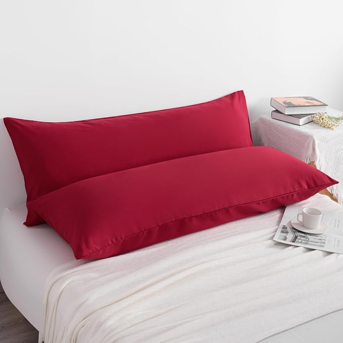 NTBAY Body Pillow Cases Set, 2 Pack Brushed Microfiber 20x54 Inches, Stain - Image 2