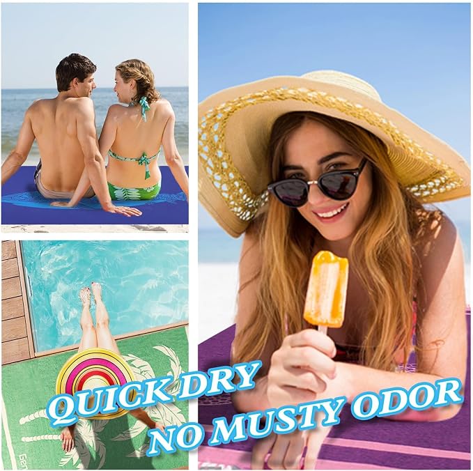 Genovega 6 Packs Oversized Turkish Beach Bath Towel Set Bulk 74"x38" Extra - Image 7