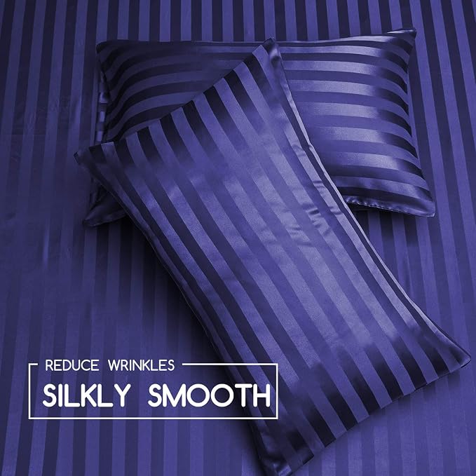 MR&HM Satin Pillowcase for Hair and Skin, Silk Satin Pillowcase 2 Pack - Image 4