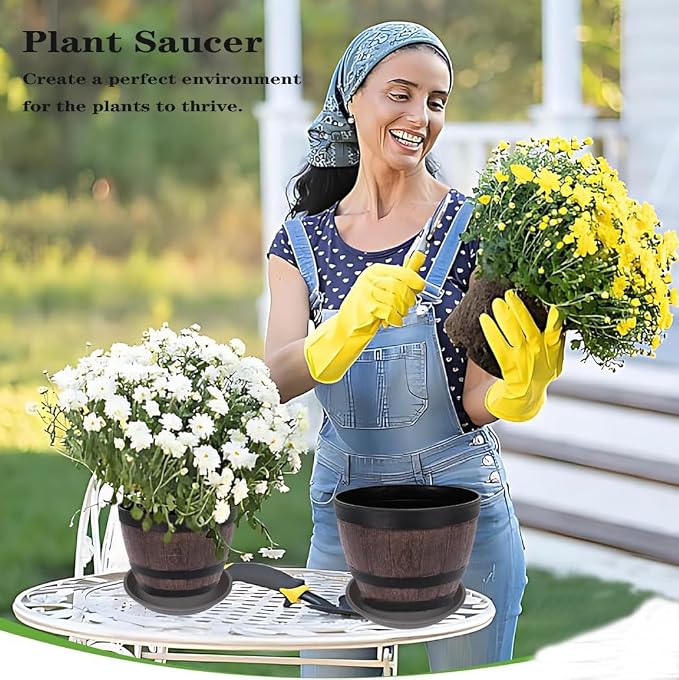 2 Pack of 26 inch Plant Saucer, Large Plant Tray, Heavy Sturdy Plant Drainage - Image 6