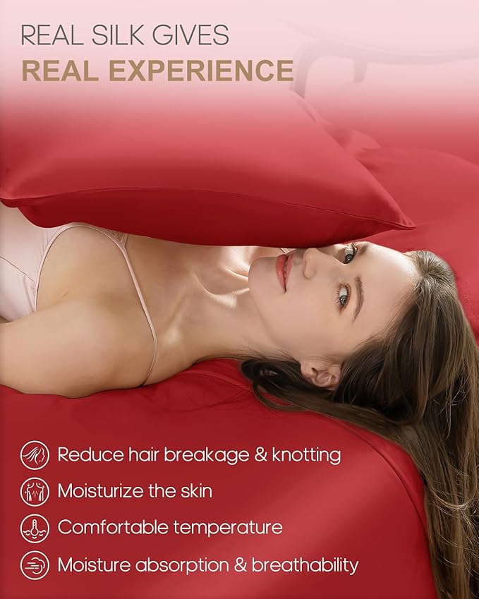 THXSILK 100% Pure Mulberry Silk Pillowcase - Image 3