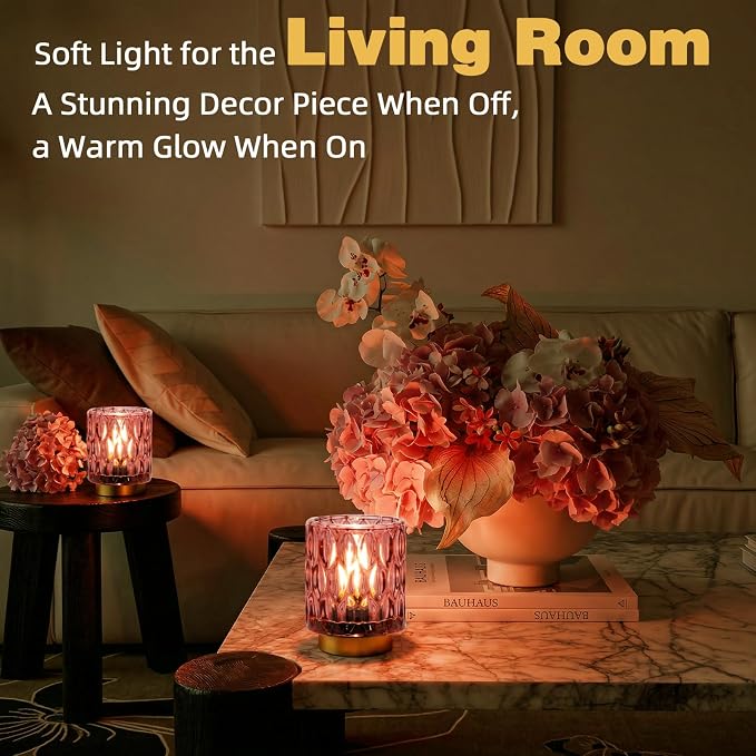 Battery Operated Table Lamps Timer, Mini Crystal Lamp - Image 4