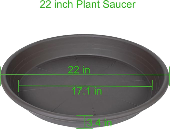 2 Pack of 22 inch Plant Saucer, Large Plant Tray, Heavy Sturdy Plant Drainage - Image 2