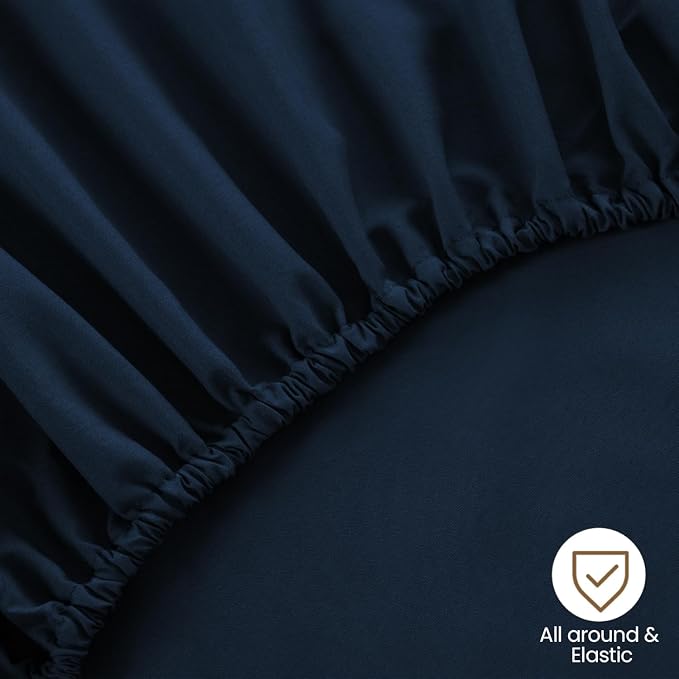ROSE&RISY Dark Grey Queen Fitted Sheet, Soft and Breathable - Image 5