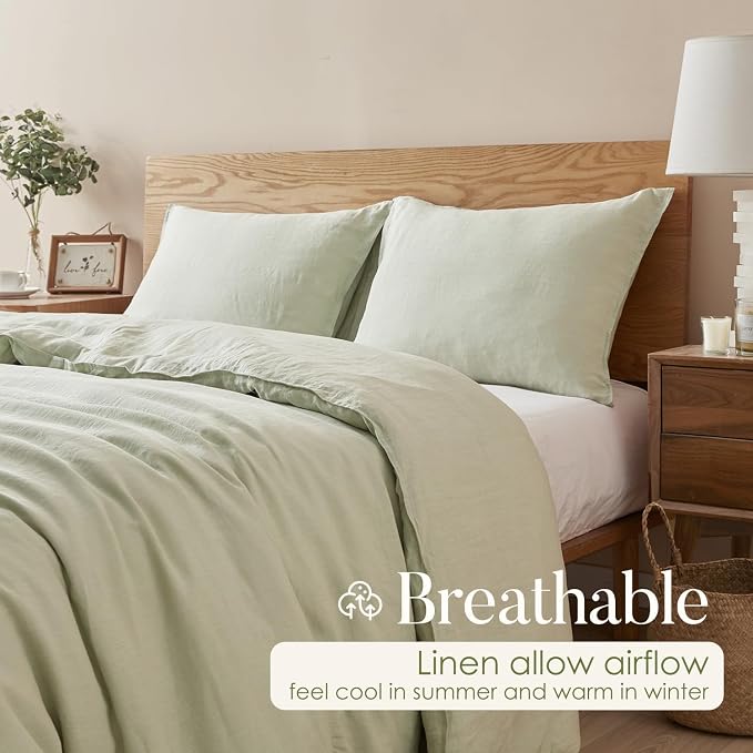 DAPU 100% Linen Duvet Cover Set - Image 3