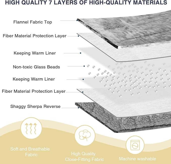 Aemicion Kids Weighted Blanket 7 Pounds Twin Size 41''×60'', Comfortable Soft - Image 5