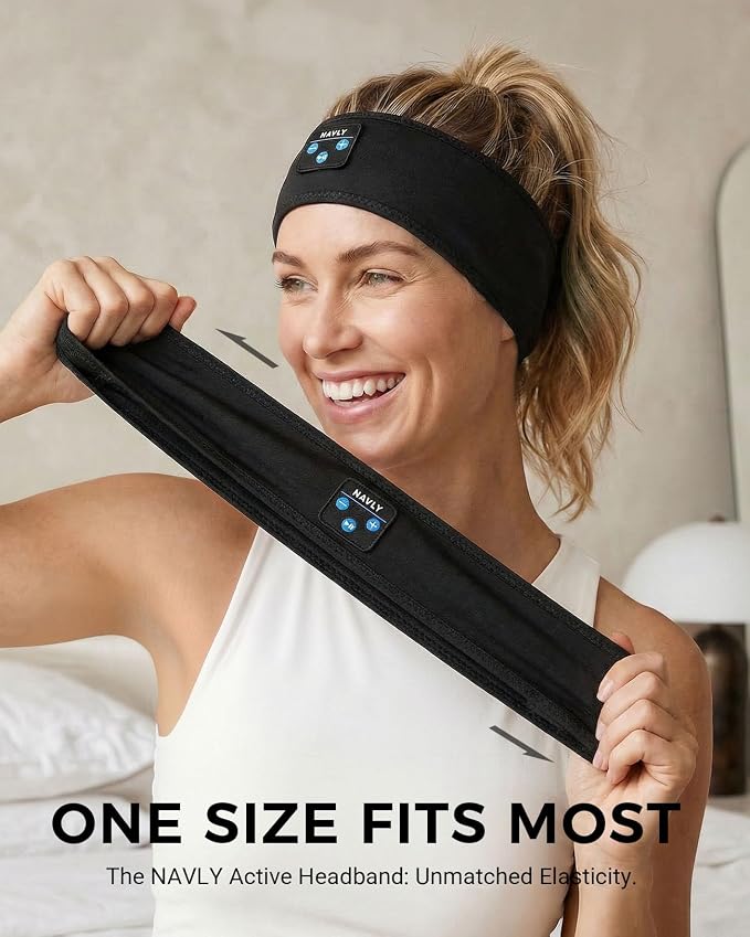 Navly Sleep Headphones for Side Sleepers, Washable Bluetooth Headband - Image 8