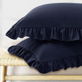 KKJIAF Ruffle Pillow Cases King Size Set of 2, Ruffled Pillow Covers by KKJIAF