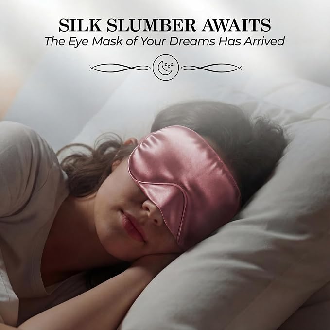SLEEP SANCTUARY 100% Pure Mulberry Silk Sleep Mask - Image 2