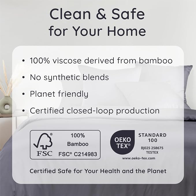 Bambaw 100% Viscose Derived from Bamboo Pillowcases Standard Size – Set of 2 - Image 6