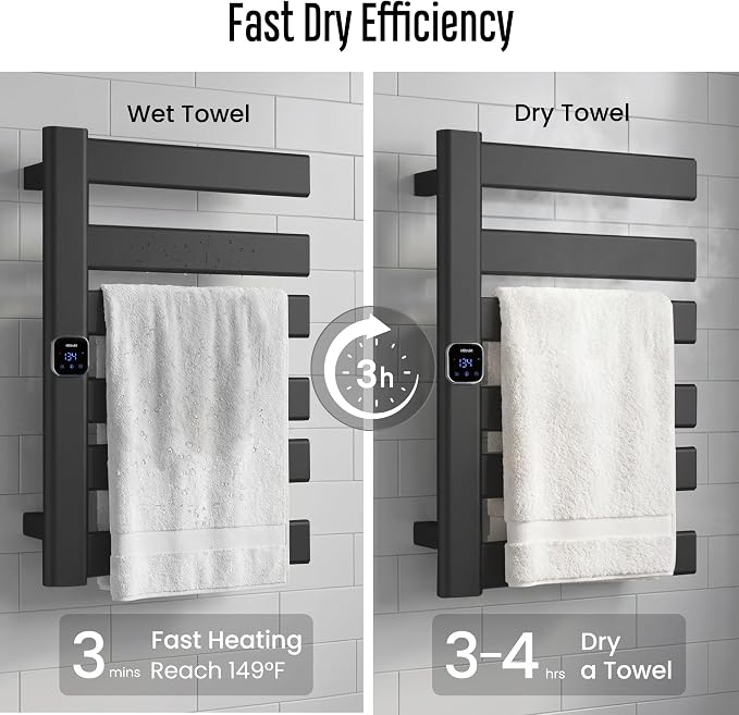 Towel Warmer, Heated Towel Rack - Image 3