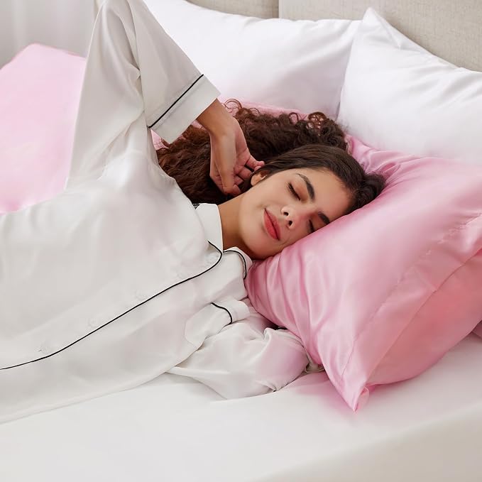 Love's cabin Satin Pillowcase Set of 2 Queen Size 20x30, Cooling Pillow Covers - Image 2