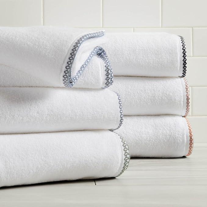 Great Bay Home Clay/White Hand Towel Set - Image 3