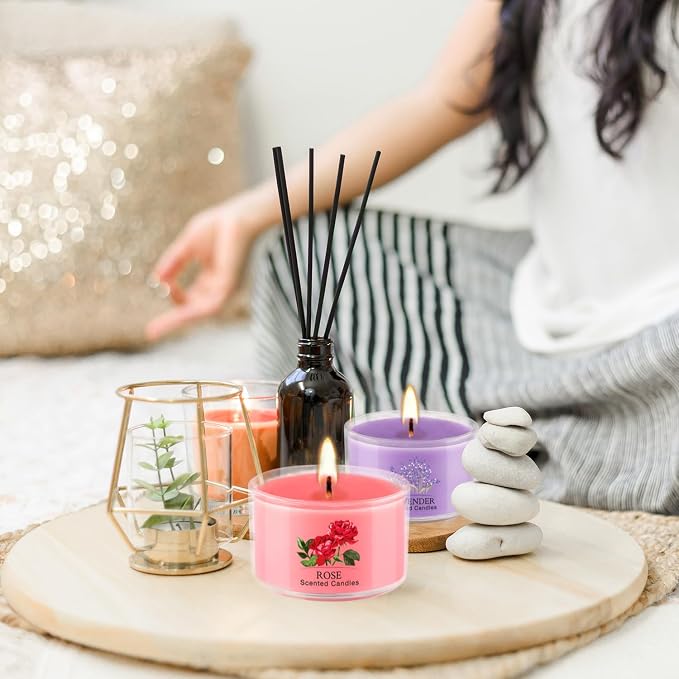 40 Scented Candle Set, 10 Fragrances, 35g Natural Soy Wax Candles - Image 4