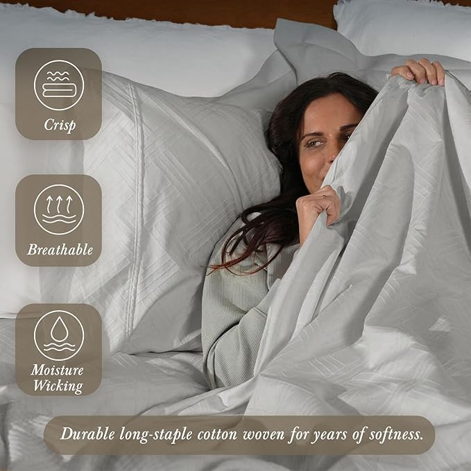 Threadmill Queen Sheet Set for Queen Mattresses | 800 Thread Count Jacquard - Image 3