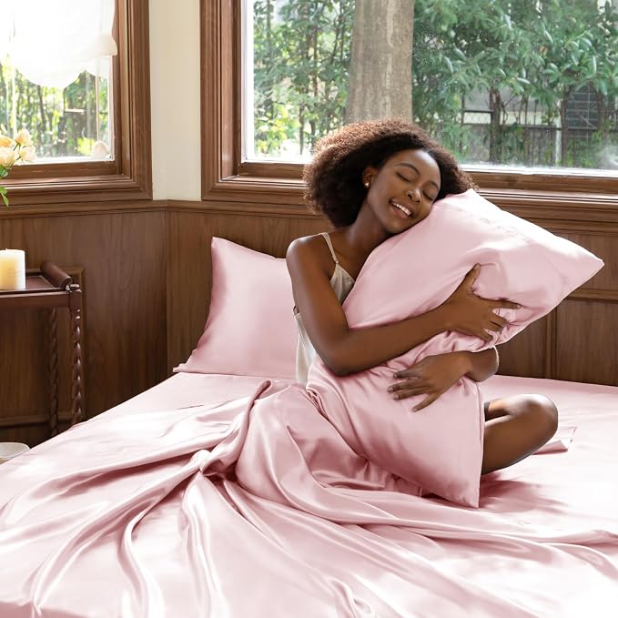 CozyLux Satin Sheets King Size Sheet Set - Image 7