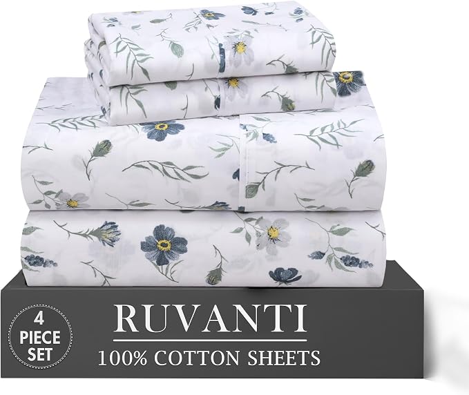 RUVANTI 4 Pcs Cotton Sheets by Ruvanti