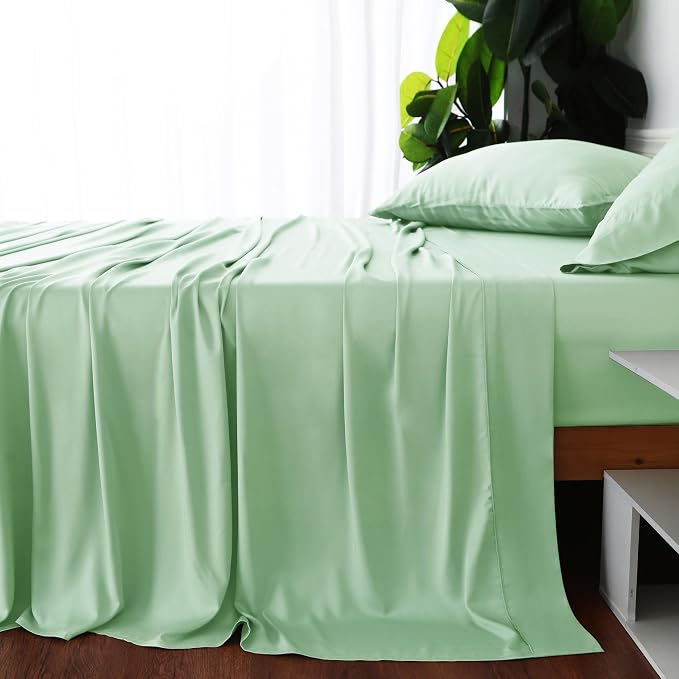 Bamboo Viscose Flat Sheets Only, Sateen Weave Twin Size Flat Sheet Only - Image 4