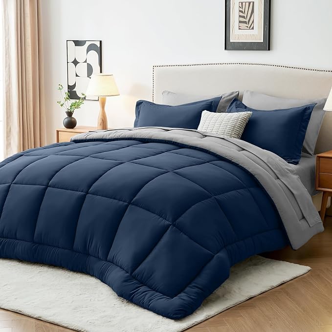Sasttie Queen Comforter Set, 7 Pieces Bed in a Bag Queen, Complete Bedding Set by SASTTIE