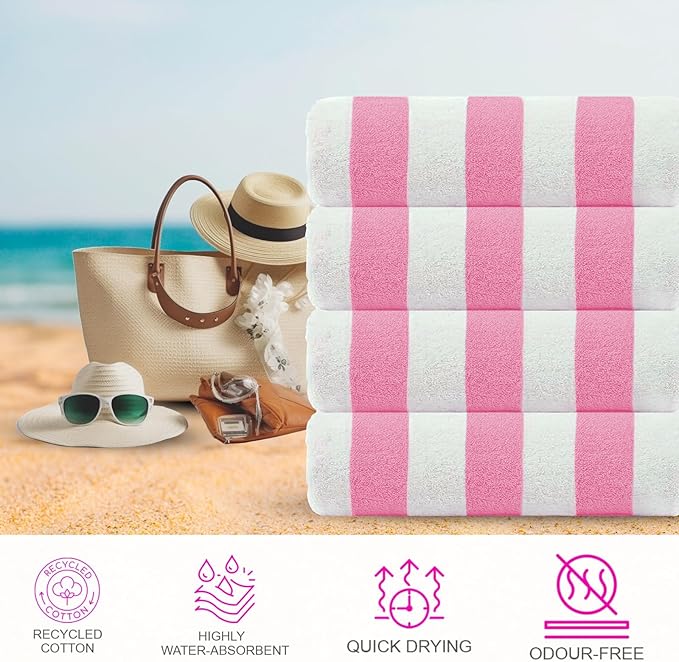 CASA COPENHAGEN Cabana Beach Towel Designed in Denmark Rough and Tough - Image 3