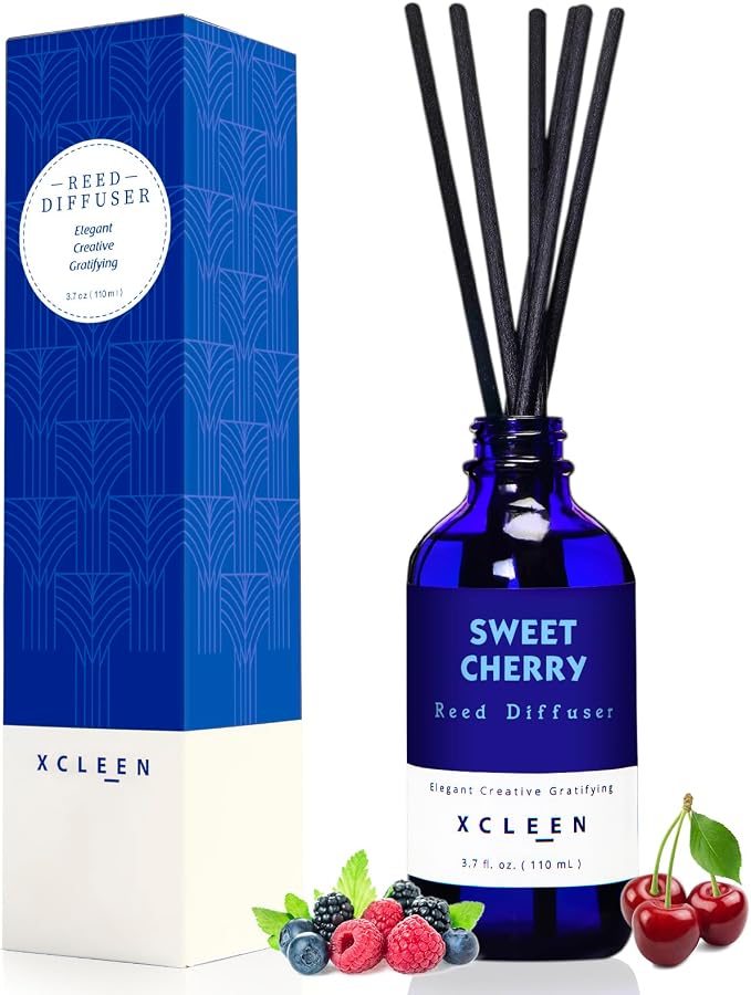 Xcleen Reed Diffuser Set, Sweet Cherry Oil Diffusers by Xcleen