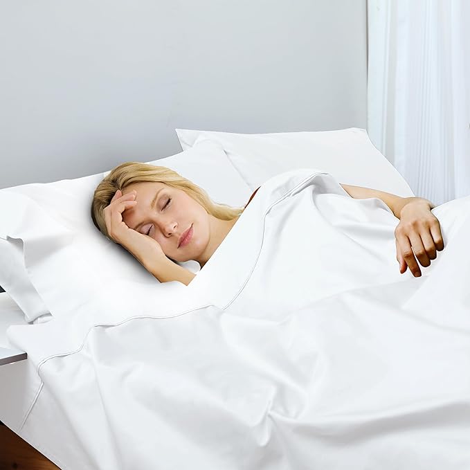 Cotton Full Flat Sheet Only, 600 Thread Count 100% Egyptian Cotton Top Sheet - Image 6