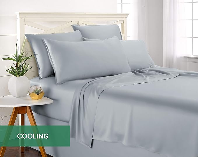 Pure Bamboo Queen Sheets, Genuine 100% Organic Viscose Derived from Bamboo Bed - Image 5