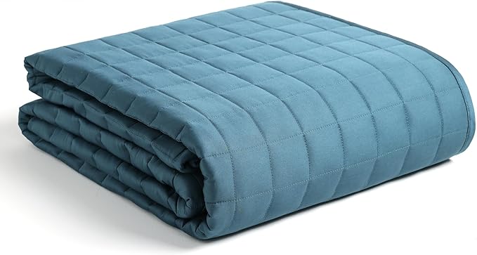 YnM Exclusive Weighted Blanket, Soothing Cotton, Smallest Compartments by YNM