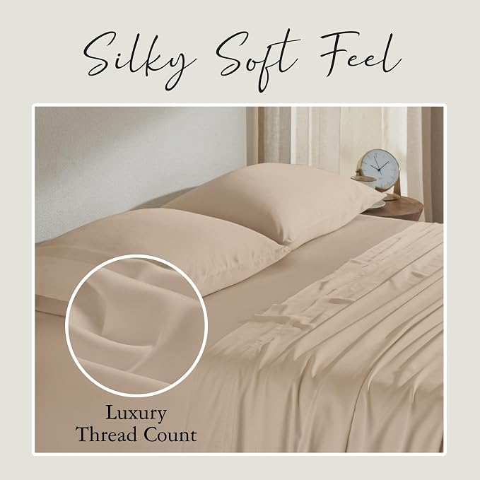 Karissa Mae Cooling Bamboo Viscose Queen Size Pillowcase Set | 100% FSC - Image 6