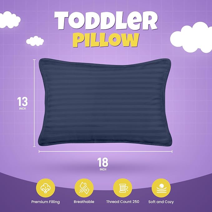 Utopia Bedding Toddler Pillow, 13x18 Small Kids Pillow - Image 2