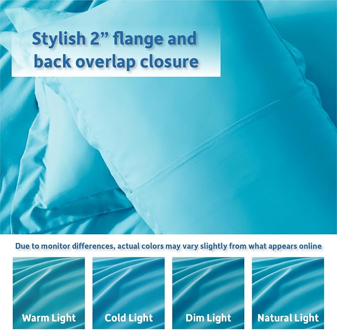 Nestl Bright Blue Duvet Cover King Size - Image 8
