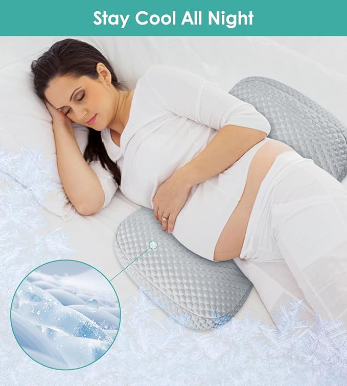 Pregnancy Pillow Cooling for Sleeping, Detachable and Adjustable Double-Sided - Image 8