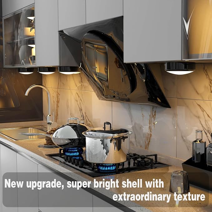 ILYXY LED Puck Lights with Remote, 6 Pack Under Cabinet Lighting, Battery - Image 2