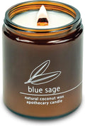 Hemlock Park Blue Sage Apothecary Hand-Poured Scented Candle | Crackling Wood by HemlockPark